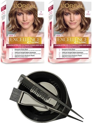 L'Oréal Paris Loreal Excellence Saç Boyası 7 x2+Saç Boyama Seti