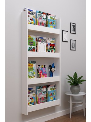 Berpa Home Berpahome Montessori Kitaplık Eğitici Çocuk Kitaplığı 4 Raflı