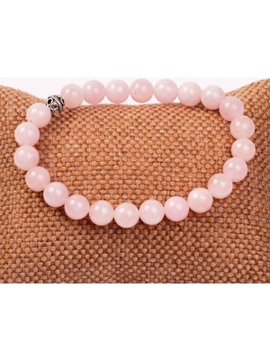 Taş Sandığı Morganit Taşı Bileklik ( 8 mm )