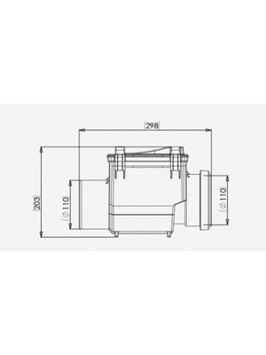 Luxwares Plastik Atık Pis Su Çekvalf Klapeli 110MM TPB033