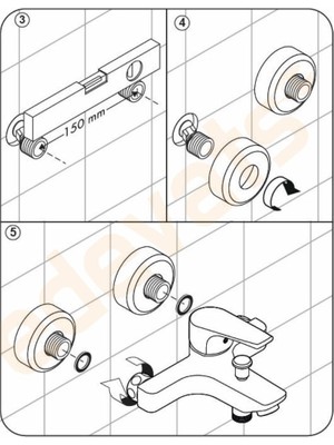 E.C.A Eca Niobe Banyo Bataryası + Eca Spil Hareketli Banyo Üst Takım 1f (Duş Başlığı)