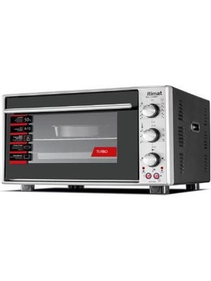İtimat 8022 Inox Elektrikli Fırın 50 L Turbo Pişirme Özelliği ile Kompakt Tasarım