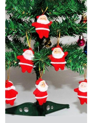 Balonpark 6 Adet Küçük Noel Baba Yılbaşı Çam Ağacı Süsü
