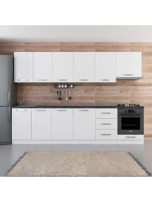 Minar 300 cm Mutfak Dolabı Beyaz 300-B6