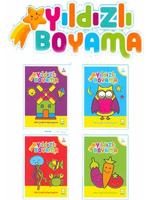 Ema Kitap Yıldız Boyama 4 Lü Set 3 - 5 Yaş İçin Eğlenceli Boyama Kitapları
