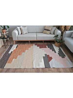 Rugs Modern Rustik  4012 Pastel Tonlarda Boho Stil Kilim