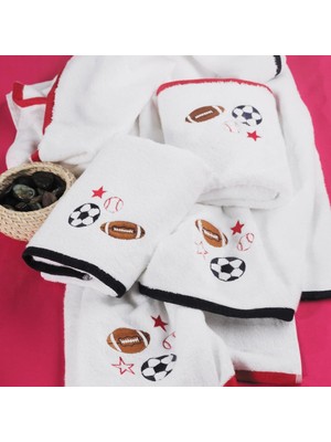 Maxstyle Bambu All Star Mavi Beyaz Havlu 2li