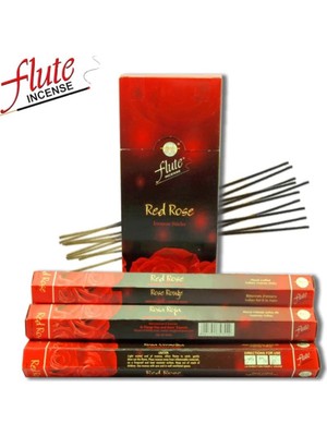 Flute Kırmızı Gül Tütsü 1 Kutu 6 x 20'li