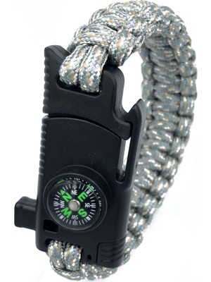 Paracord Survival Bileklik Bıçak Pusula Ateş Başlatıcı Magnezyum Kleopatra