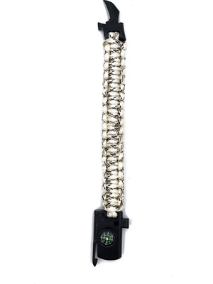 Paracord Survival Bileklik Bıçak Pusula Ateş Başlatıcı Magnezyum Hierapolis