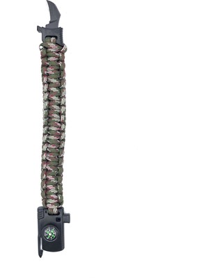 Paracord Survival Bileklik Bıçak Pusula Ateş Başlatıcı Magnezyum Yosemite