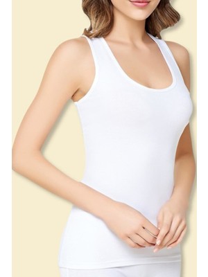 Tutku 0136 Kadın 6'lı Paket Geniş Askı %100 Pamuk Ribana Atlet