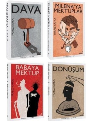 Dönüşüm - Milenaya Mekuplar - Babaya Mektup - Dava - Franz Kafka Seti - 4 Kitap Takım
