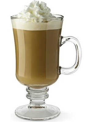 Paşabahçe 6 Parçalı Kulplu Latte Bardağı 230 ml Şeffaf Cam Desensiz Irish Coffee Seti