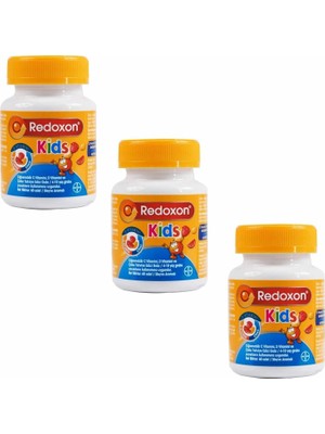 Redoxon Kids 60 Çiğnenebilir Tablet 3 Adet Vitamin ve Mineral İçeren Çocuklar İçin