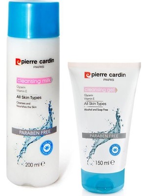 Pierre Cardin Nemlendirici Yüz Temizleme Sütü & Arındırıcı Yüz Temizleme Jeli - 2'li Cilt Bakım Seti