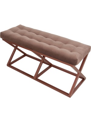 Evodeko Çektirme Bakır Kahve Bench Puf