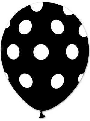 Massa Balon Beyaz Puantiyeli