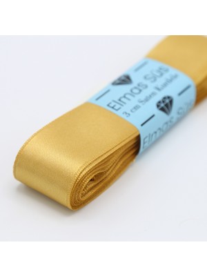 Gold Saten Kurdele (3 cm 10 M)