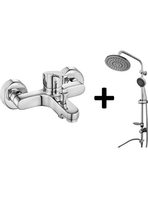 Tema Eca Spil Banyo Bataryası + Tema Rain Tondo Tepe Duş Seti