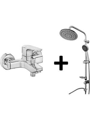 Tema Eca Niobe Banyo Bataryası + Tema Rain Tondo Tepe Duş Seti