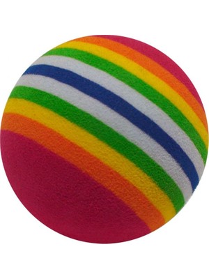 Mixpet Gökkuşağı Renkli Kedi Oyun Topu Large 6.3 cm