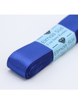 Elmas Süs Saks Mavisi Saten Kurdele (3 cm 10 M)