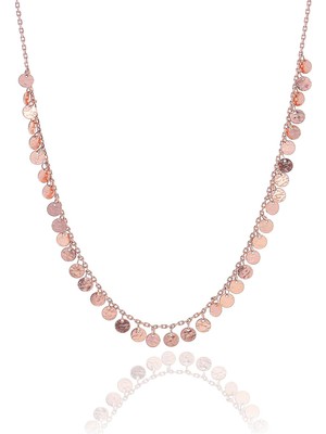 Söğütlü Silver Gümüş Rose Dövme Modeli Pullu Kolye