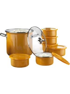 Waybe Emaye Yoğurt Mayalama Seti Bal Sarı