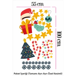 Yılbaşına Özel Çam Ağacı Cam Sticker