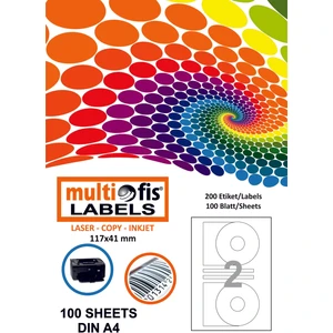 Multiofis 117X41 Mm Cd Laser Etiket 5116-5117 