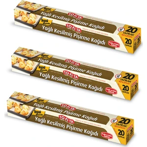 To-Fi-Ta 60 Yaprak Hazır Kesilmiş Yağlı Pişirme Kağıdı 42 x 37 cm (20'li x 3)