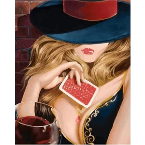 Womb Hobby Poker Face Sayılarla Boyama Seti 40 x 50 cm Tuvale Gerili