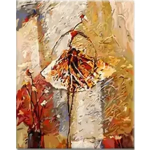 Womb Hobby Afrika Dansı 1 Sayılarla Boyama Seti 40 x 50 cm Tuvale Gerili