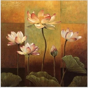 Womb Hobby Womb Hobby Duvardaki Çiçekler Sayılarla Boyama Seti 40 x 50 cm Tuvale Gerili