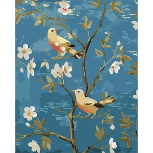 Womb Hobby Kuslar 2 Sayılarla Boyama Seti 40 x 50 cm Tuvale Gerili