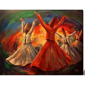 Womb Hobby Mevleviler Sayılarla Boyama Seti 40 x 50 cm Tuvale Gerili