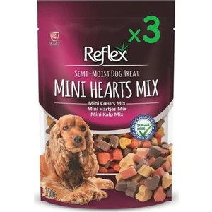 Semi Moist Mini Kalp Mix Köpek Ödül Maması 150 gr 3 Adet