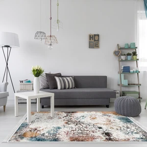 Alanur Home Alanur Trend Kaymaz Dod Tabanlı Saçaklı Dijital Halı Renkli̇