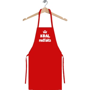 Master Önlük - Kral Mutfakta Mutfak Önlüğü 70*90 Kırmızı ST-1013K