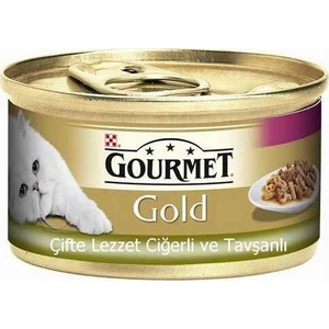 Gold® Çifte Lezzet Ciğerli&Tavşanlı Yaş Kedi Maması 85 gr