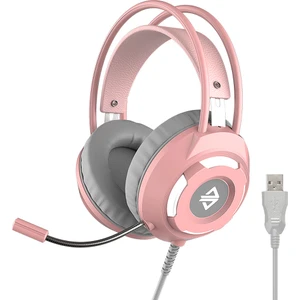 AX120 7.1 Stereo Kablolu Oyun Kulaklığı - Pembe (Yurt Dışından)
