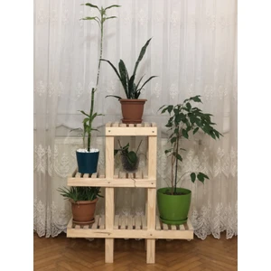 Teknik Ahşap Çam Ağacı Dekoratif Çiçeklik / Saksılık