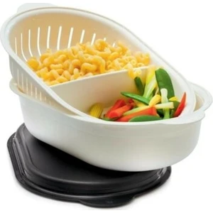 Oval Servis Süzgeçli 4 Lt Siyah Kapak