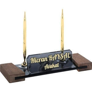 Sentez Masa Üstü İsimlik Taşkent Ahşap Masa İsimliği