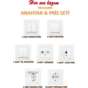 Karre Anahtar & Priz Seti 24'lü