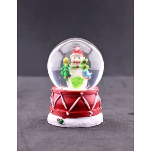 Deco Elit Kardan Adam Temalı Mini Boy Işıklı Yılbaşı Kar Küresi 6.5 cm C