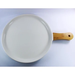 Bambu Saplı Porselen Sunum Tabağı