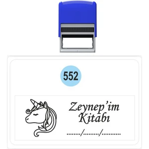 Baskı Life Unicorn  Kaşe  Kitap Mührü Kitap Damgası Kişiye Özel Kaşe 552