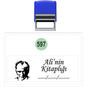 Baskı Life Atatürk  Kaşe  Kitap Mührü Kitap Damgası Kişiye Özel Kaşe 597